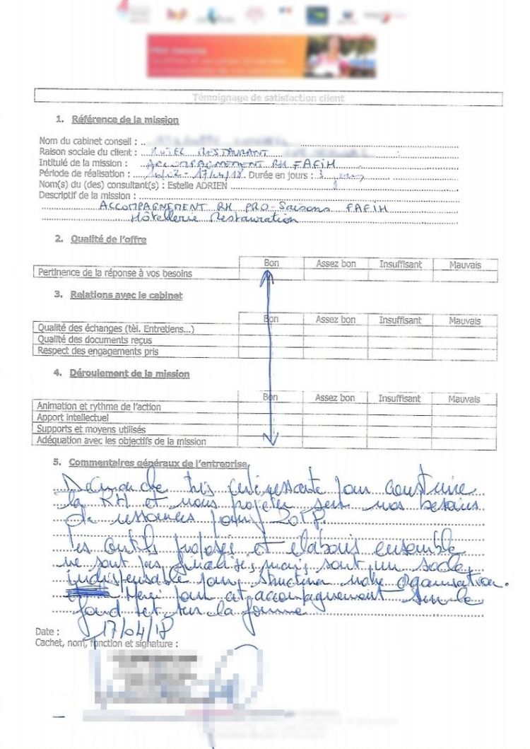 ADRIEN ESTELLE RH ACC HOTELERIE RESTAURATION FAFIH SATISFACTION